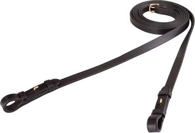 BR Equitation Dressurzügel aus Leder 16 mm Schwarz mit Gold – Bild 1 von 2