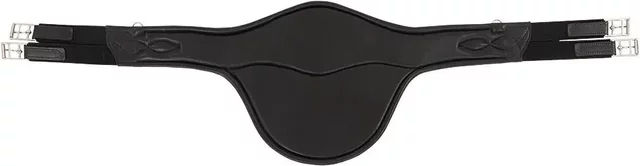 BR Equitation Driffiel Reitlatzgurt aus Leder mit doppelt elastischer Lasche und Magnet in Schwarz – Bild 1 von 1