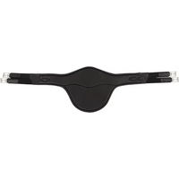 Produktbild von BR Equitation Driffiel Reitlatzgurt aus Leder mit doppelt elastischer Lasche und Magnet in Schwarz