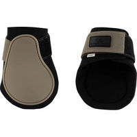 Produktbild von BR Equitation Eevolv Fetlock Kingston Gamaschen aus Neopren für Pferde in Beige und Schwarz