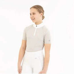 Produktbild von BR Equitation Eevolv Isha Turnier-Poloshirt für Mädchen in Grau