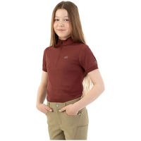 Produktbild von BR Equitation Eevolv Kady Reitshirt Polo Halb-Zipper für Mädchen in Braun Größe 12 Jahre