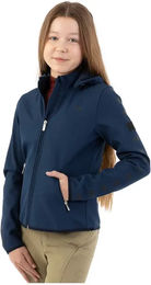 Produktbild von BR Equitation Eevolv Softshell Kayla Reitjacke für Mädchen in Blau wasserabweisend