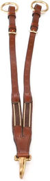 Produktbild von BR Equitation Elastische Martingalgabel und Haken aus Leder in Braun