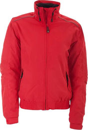 Produktbild von BR Equitation Essentials Damen Reitjacke aus Nylon mit Kapuze wasserfest Rot XL
