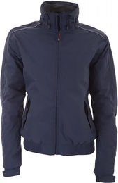 Produktbild von BR Equitation Essentials Damen Reitjacke aus Nylon wasserfest mit Kapuze Blau Größe M