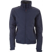 Produktbild von BR Equitation Essentials Damen Reitjacke aus Nylon wasserfest mit Kapuze Blau Größe M