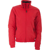Produktbild von BR Equitation Essentials Damen wasserfeste Full-Zip-Jacke mit Kapuze aus Nylon in Rot Größe L