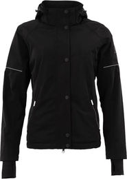 Produktbild von BR Equitation Essentials Kapuzensweatjacke für Damen mit durchgehendem Reißverschluss aus recyceltem Polyester in Schwarz