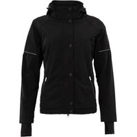 Produktbild von BR Equitation Essentials Kapuzensweatjacke für Damen mit durchgehendem Reißverschluss aus recyceltem Polyester in Schwarz