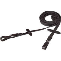 Produktbild von BR Equitation Eventa Pro Grip Gummizügel für Pferde Schwarz Silber Full