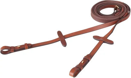 BR Equitation Eventa Pro Grip Zügel für Pferde mit Gummischleife rund in Braun – Bild 1 von 1