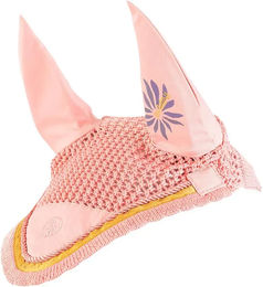 Produktbild von BR Equitation Fliegenhaube für Ponys aus Baumwolle in Bunt und Rosa