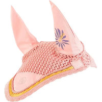 Produktbild von BR Equitation Fliegenhaube für Ponys aus Baumwolle in Bunt und Rosa
