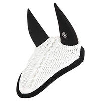 Produktbild von BR Equitation Fliegenhaube Montreal C-Wear für Warmblut mit schalldichten Neoprenohren Weiß/Schwarz