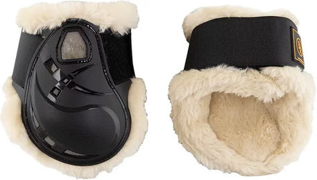 Produktbild von BR Equitation Gamaschen für Pferde aus Kunstleder Schwarz XL FEI-konform