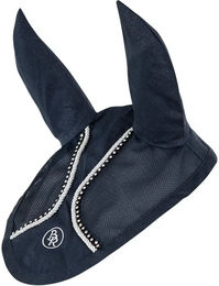 Produktbild von BR Equitation Glamour Chic Pferdekappe kurz aus Baumwolle in Blau und Silber