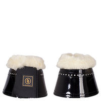 Produktbild von BR Equitation Glamour Lacquer Springglocken aus Schafsfell Weiß Größe S