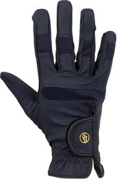 Produktbild von BR Equitation Glory Pro Reithandschuhe Unisex aus Kunstleder in Blau oder Schwarz Größe 6,5