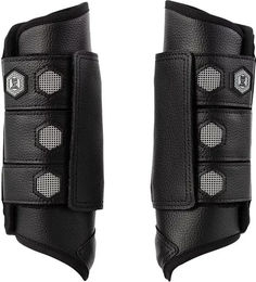 BR Equitation Grandeur Eventing Hinterbeingamaschen aus Neopren Schwarz Größe L – Bild 1 von 2