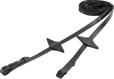 BR Equitation Gurtzügel für Pferde aus Leder mit rutschfester Gummischnur 19 mm Schwarz – Bild 1 von 1