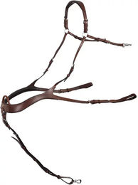 Produktbild von BR Equitation Heywood Jagdhalsband für Pferde aus Leder in Braun mit Silber