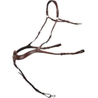 Produktbild von BR Equitation Heywood Jagdhalsband für Pferde aus Leder in Braun mit Silber