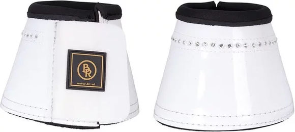 Produktbild von BR Equitation Hufglocken Glamour Lacquer Weiß Kunstleder Größe S