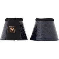 Produktbild von BR Equitation Hufglocken Pro Max Lacquer mit Kroko-Print aus Kunstleder in Blau oder Schwarz Größe S
