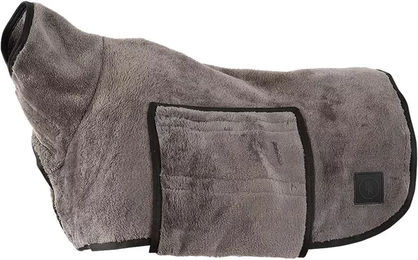 Produktbild von BR Equitation Hundebademantel aus Fleece in Grau Größe L