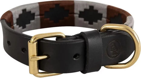 Produktbild von BR Equitation Hundehalsband aus Leder Schwarz Größe S