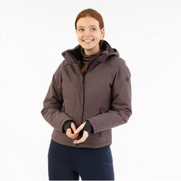Produktbild von BR Equitation Jane Wasserdichte Reitjacke für Damen mit Kapuze Braun Winter Polyester Größe L
