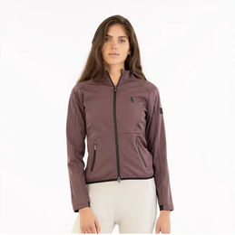 BR Equitation Kapuzenjacke für Damen wasserabweisend Schwarz Rot XL – Bild 1 von 1