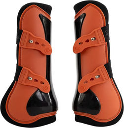 Produktbild von BR Equitation Kay Geschlossene Gamaschen für Pferde aus Neopren in Orange
