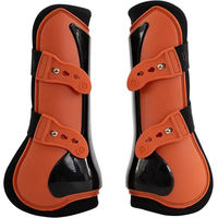 Produktbild von BR Equitation Kay Geschlossene Gamaschen für Pferde aus Neopren in Orange