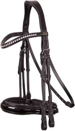 Produktbild von BR Equitation Keswick Anatomisch geformter Reizäum aus Leder für Warmblut in Schwarz mit Silberbeschlag