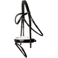 Produktbild von BR Equitation Kingston Anatomisch geformter Reizäum aus Leder in Schwarz für Vollblut