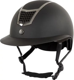 Produktbild von BR Equitation Lambda Plus Painted Reithelm Visier für Polo Schwarz aus Kunststoff Unisex Größe 59/61