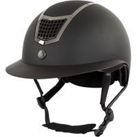 Produktbild von BR Equitation Lambda Plus Painted Reithelm Visier für Polo Schwarz aus Kunststoff Unisex Größe 59/61