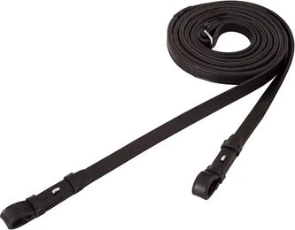 BR Equitation Lederzügel mit Anti-Slip Gummi 16mm Schwarz – Bild 1 von 2
