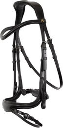 Produktbild von BR Equitation Longridge Anatomisch geformte Reitzäume aus Leder Schwarz für Vollblut