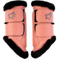 Produktbild von BR Equitation Mini Majestic Geschlossene Gamaschen für Ponys aus Kunstleder in Rosa Bunt