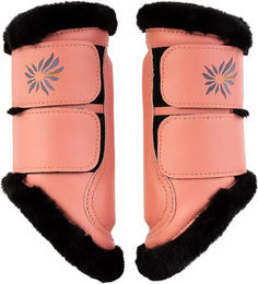 Produktbild von BR Equitation Mini Majestic Geschlossene Gamaschen für Ponys aus Kunstleder in Rosa Bunt
