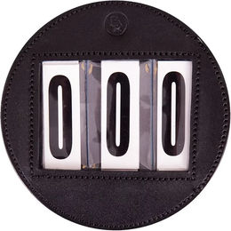 BR Equitation Nummernhalter rund aus Leder Schwarz – Bild 1 von 1