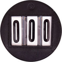 Produktbild von BR Equitation Nummernhalter rund aus Leder Schwarz