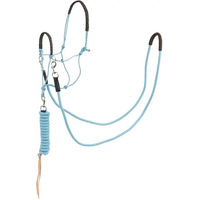Produktbild von BR Equitation Pferdehalfter-Set mit Halfter und Stricken in Blau Größe M