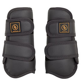 BR Equitation Pro Max Gamaschen für Pferde aus Kunstleder Grau Größe S – Bild 1 von 3