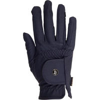 Produktbild von BR Equitation Pro Reithandschuhe aus Kunstleder Blau Taille 6,5 Unisex