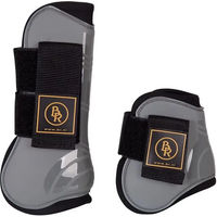 Produktbild von BR Equitation Pro Tech Gamaschen Set mit Streichkappen aus Kunststoff in Grau
