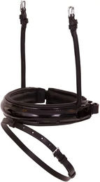 Produktbild von BR Equitation Pull-back Kombiniertes Reithalfter für Pferde aus breitem Lackleder in Schwarz
